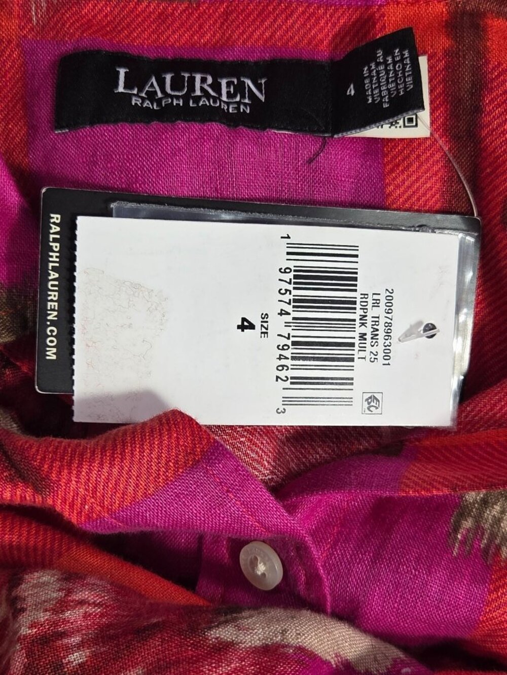 Lauren Ralph Lauren Floral Checked Linen Shirtdress - Picture 4 of 8